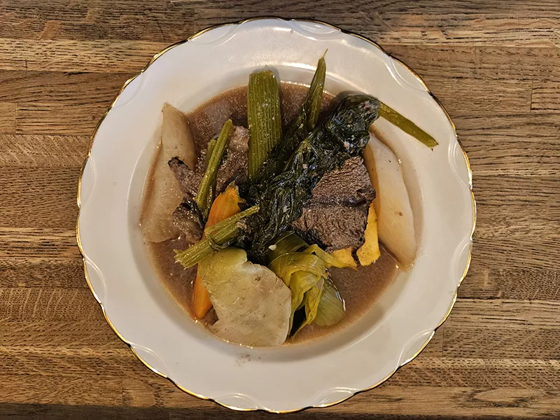 Paleron façon Pot-au-Feu, Ajaccio, Restaurant Ô Vent d'Ange