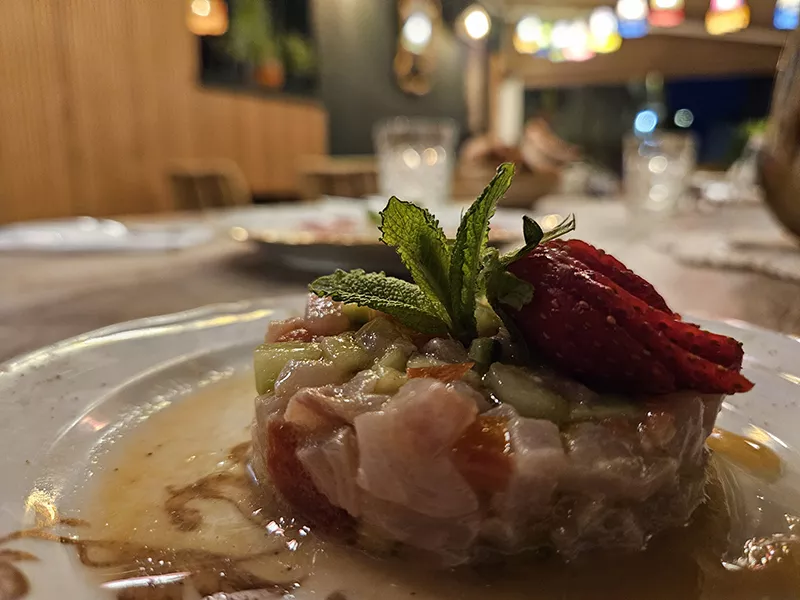 Tartare de Daurade, Ajaccio, Restaurant Ô Vent d'Ange