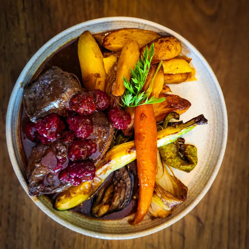 Foie de veau aux framboises, Ajaccio, Restaurant Ô Vent d'Ange